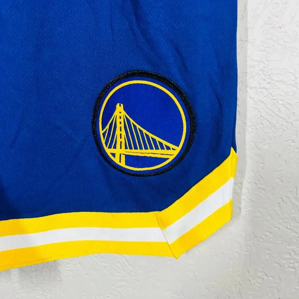 NBA Golden State Warrior Shorts Basketball Curry #30 Blue Gold Sport - XXL